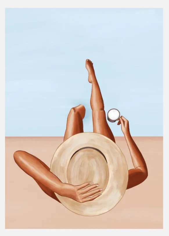 Poolside Girl Canvastavla (30x40 cm)