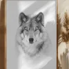 Portrait of a Timber Wolf Poster (21x29.7 cm (A4))