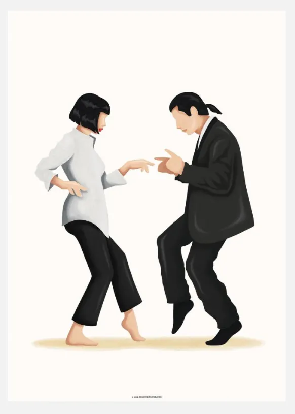 Pulp Fiction Canvastavla (30x40 cm)