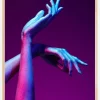 Purple Hands Poster (21x29.7 cm (A4))