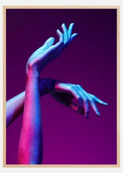 Purple Hands Poster (21x29.7 cm (A4))