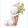 Rabbit Carrot Canvastavla (30x40 cm)