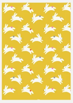 Rabbit - Yellow Canvastavla (30x40 cm)