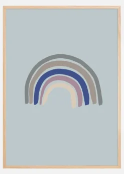 Rainbow Blue Poster (21x29.7 cm (A4))