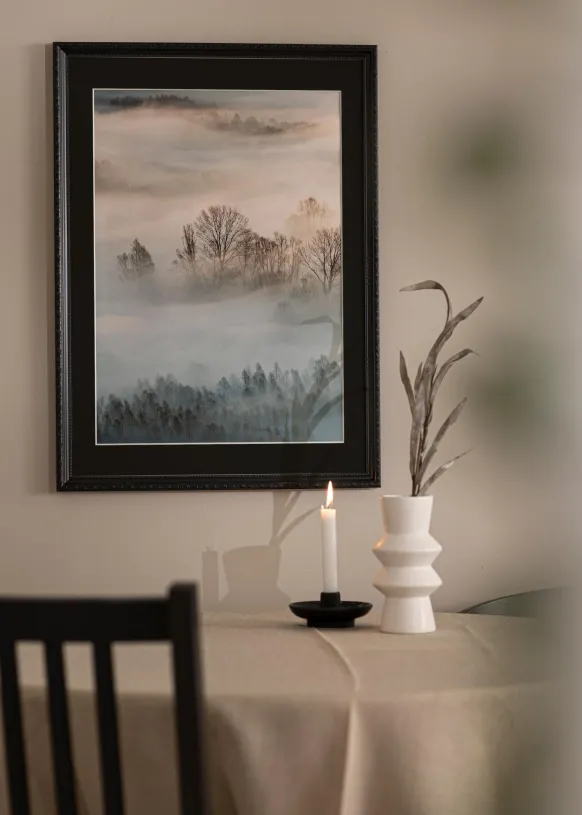 Ram Abisko Svart 40x50 cm - Passepartout Svart 30x40 cm