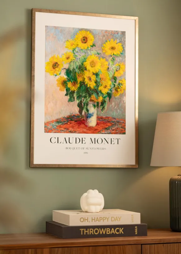 Ram Ares Mässing 40x40 cm - Passepartout Vit 27x27 cm