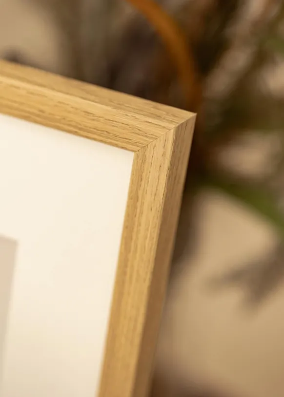Ram Ares Naturlig Ek 45x60 cm - Passepartout Vit 30x45 cm