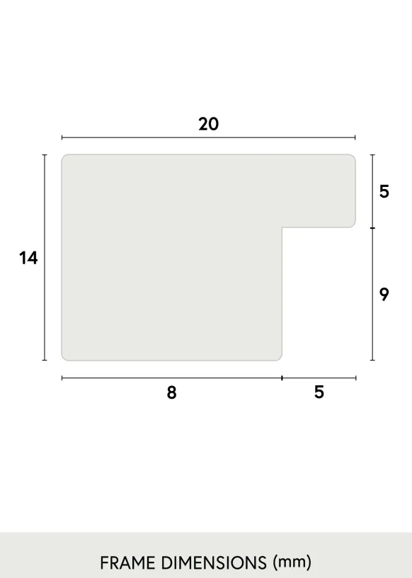 Ram BGA Classic Valnöt 40x50 cm - Dubbel Passepartout Vit 29,7x42 cm (A3)
