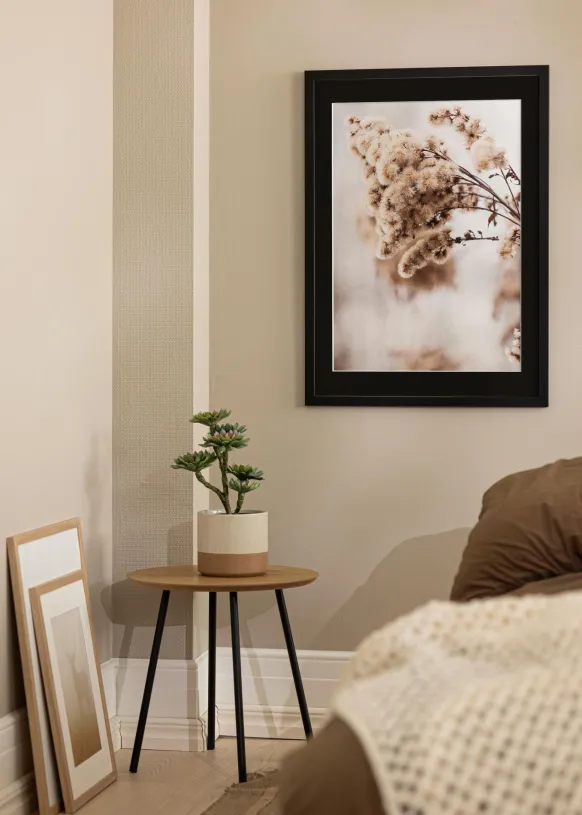 Ram Black Wood 40x50 cm - Passepartout Svart 12x16 inches