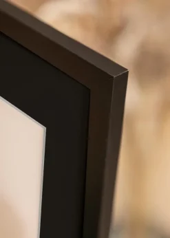 Ram Black Wood 40x60 cm - Passepartout Svart 25x50 cm
