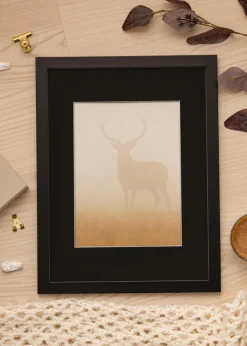 Ram Black Wood 40x60 cm - Passepartout Svart 25x50 cm