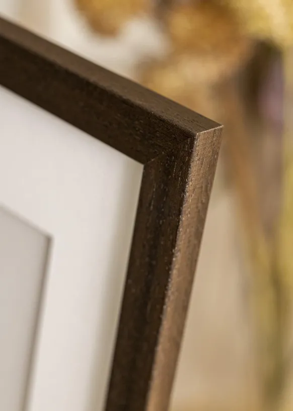 Ram Brown Wood 40x80 cm - Passepartout Vit 30x70 cm