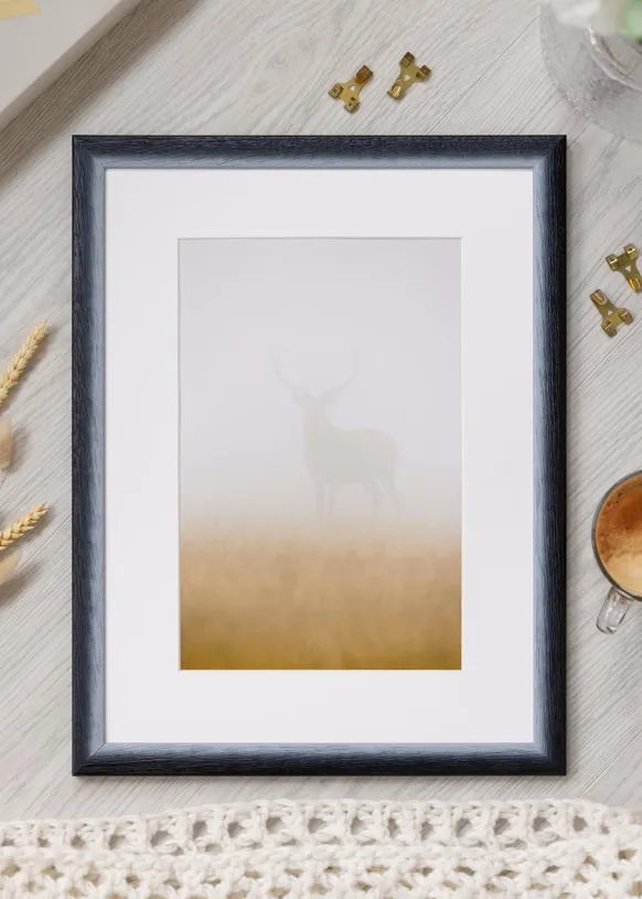 Ram Cornwall Svart 60x80 cm