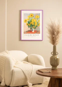 Ram Diana Lila 45x60 cm - Passepartout Vit B3 353x500 mm