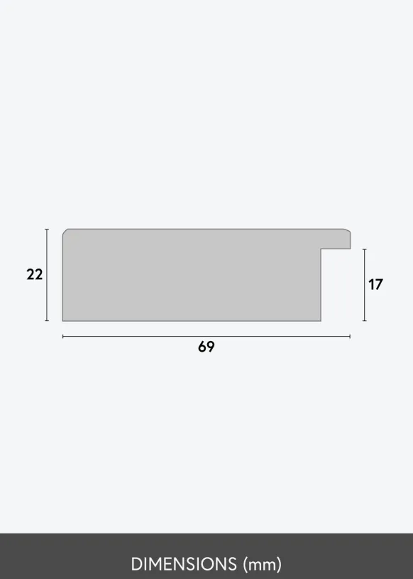 Ram Dover Svart 60x80 cm