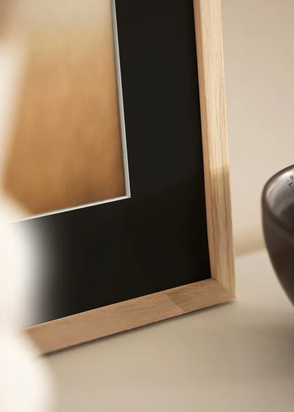 Ram Edsbyn Ek 18x18 cm - Passepartout Svart 13x13 cm