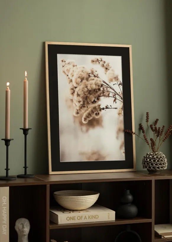 Ram Edsbyn Ek 35x50 cm - Passepartout Svart 11x17 inches