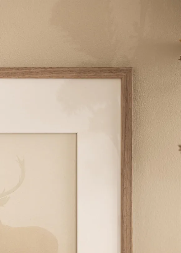 Ram Edsbyn Glas Ljus Valnöt 15x22 cm
