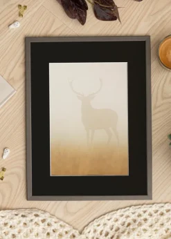 Ram Edsbyn Grafit 18x18 cm - Passepartout Svart 13x13 cm
