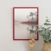 Ram Edsbyn Röd 40x60 cm - Passepartout Vit 32,9x48,3 cm (A3+)