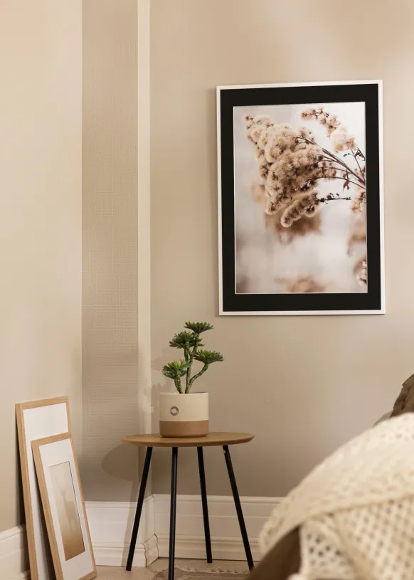 Ram Edsbyn Vit 40x50 cm - Passepartout Svart 30x40 cm