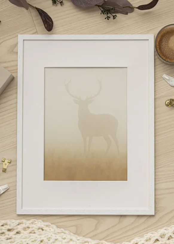 Ram Edsbyn Warm White 50x70 cm - Passepartout Vit 33x56 cm