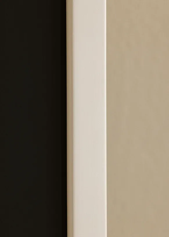 Ram E-Line Vit 50x50 cm - Passepartout Svart 40x40 cm