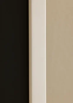 Ram E-Line Vit 50x50 cm - Passepartout Svart 35x35 cm