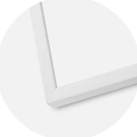 Ram E-Line Wide Vit 70x100 cm - Passepartout Svart 59,4x84 cm (A1)
