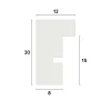 Ram E-Line Wide Vit 70x100 cm - Passepartout Svart 60x90 cm