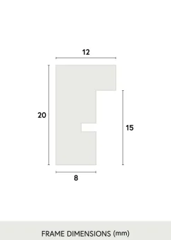 Ram E-Line Wide Vit 70x100 cm - Passepartout Svart 60x90 cm