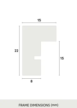 Ram E-Line Wide Vit 70x100 cm - Passepartout Vit 62x85 cm