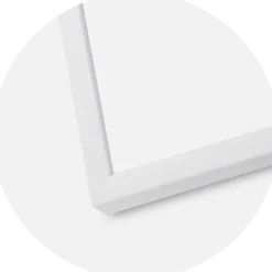 Ram E-Line Wide Vit 70x100 cm - Passepartout Svart 62x85 cm