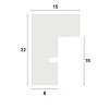 Ram E-Line Wide Vit 70x100 cm - Passepartout Vit 24x36 inches