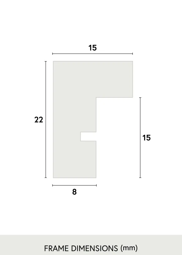 Ram E-Line Wide Vit 70x100 cm - Passepartout Vit 24x36 inches