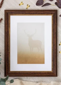 Ram Fabriano Brun 40x50 cm - Passepartout Vit 30x40 cm