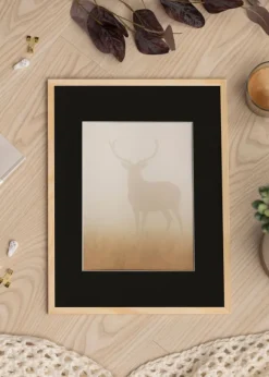 Ram Galant Furu 30x40 cm - Passepartout Svart 8x12 inches