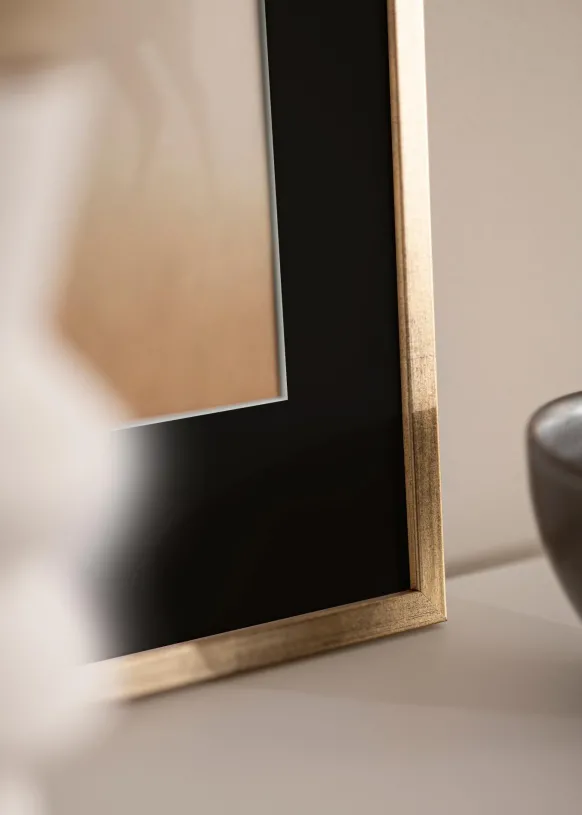 Ram Galant Guld 30x40 cm - Passepartout Svart 20x30 cm