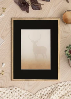 Ram Galant Guld 30x40 cm - Passepartout Svart 20x30 cm