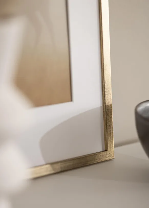 Ram Galant Guld 30x40 cm - Passepartout Vit 21x29,7 cm (A4)