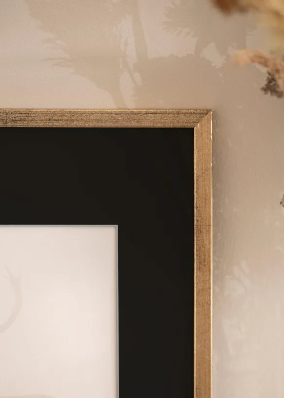 Ram Galant Guld 40x50 cm - Passepartout Svart 28x35 cm