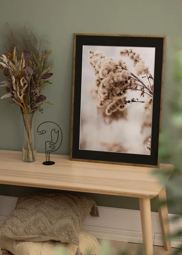 Ram Galant Guld 40x50 cm - Passepartout Svart 28x35 cm