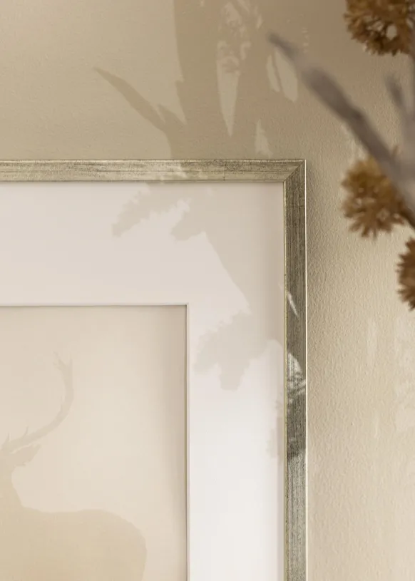 Ram Galant Silver 30x40 cm - Passepartout Vit 8x12 inches