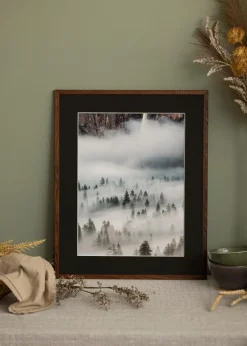 Ram Galant Valnöt 30x30 cm - Passepartout Svart 8x8 inches