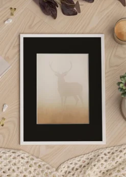 Ram Galant Vit 40x40 cm - Passepartout Svart 30x30 cm