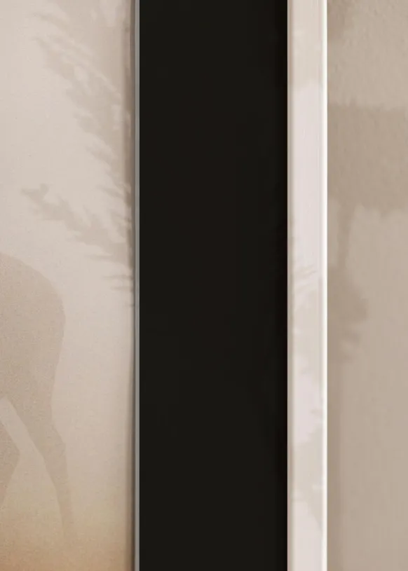 Ram Galant Vit 35x50 cm - Passepartout Svart 25x35 cm