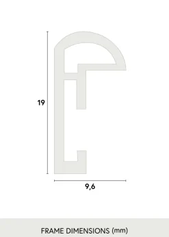 Ram Galeria Glas Svart 60x80 cm