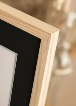 Ram Grimsåker Ek 60x80 cm - Passepartout Svart 50x70 cm