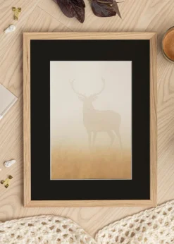 Ram Grimsåker Ek 13x18 cm - Passepartout Svart 9x13 cm