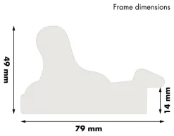 Ram Gysinge Premium Glas Guld 60x90 cm